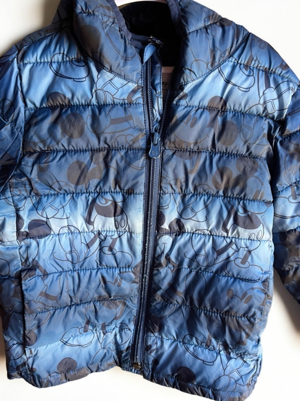 GAP Disney Kids Mickey Blue Water Resistant Lightweight 3T Puffer Jacket - Picture 3 of 5